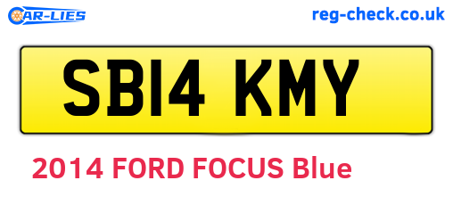 SB14KMY are the vehicle registration plates.