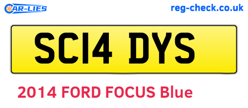 SC14DYS are the vehicle registration plates.