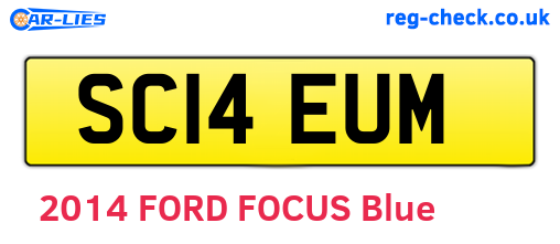 SC14EUM are the vehicle registration plates.