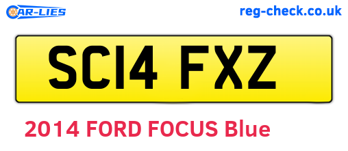 SC14FXZ are the vehicle registration plates.