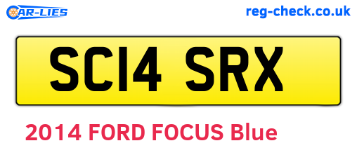 SC14SRX are the vehicle registration plates.