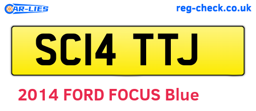 SC14TTJ are the vehicle registration plates.