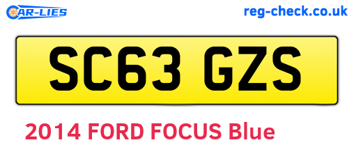 SC63GZS are the vehicle registration plates.