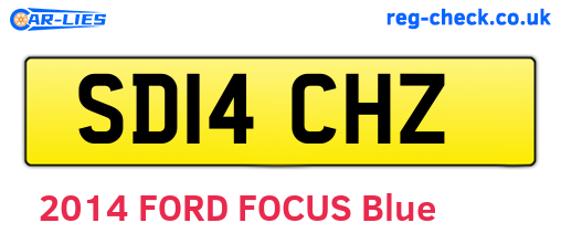 SD14CHZ are the vehicle registration plates.