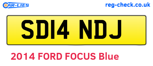 SD14NDJ are the vehicle registration plates.