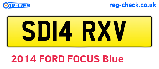 SD14RXV are the vehicle registration plates.