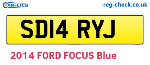 SD14RYJ are the vehicle registration plates.