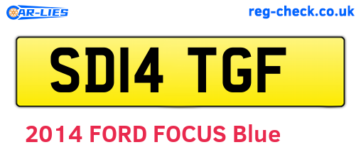 SD14TGF are the vehicle registration plates.