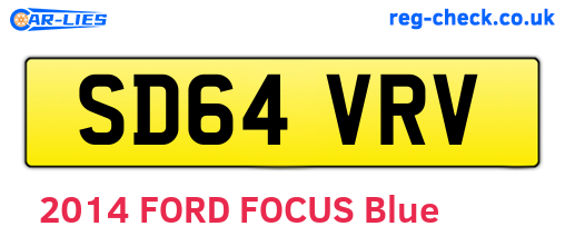 SD64VRV are the vehicle registration plates.
