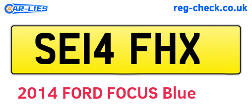 SE14FHX are the vehicle registration plates.
