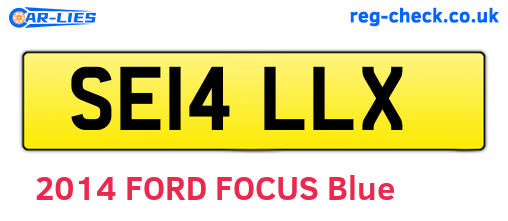 SE14LLX are the vehicle registration plates.