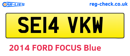 SE14VKW are the vehicle registration plates.