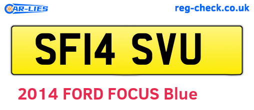 SF14SVU are the vehicle registration plates.