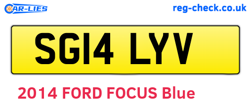 SG14LYV are the vehicle registration plates.