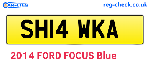 SH14WKA are the vehicle registration plates.