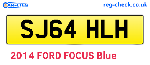 SJ64HLH are the vehicle registration plates.
