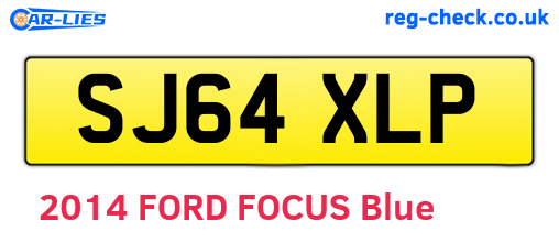 SJ64XLP are the vehicle registration plates.