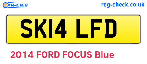 SK14LFD are the vehicle registration plates.