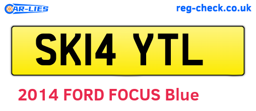 SK14YTL are the vehicle registration plates.
