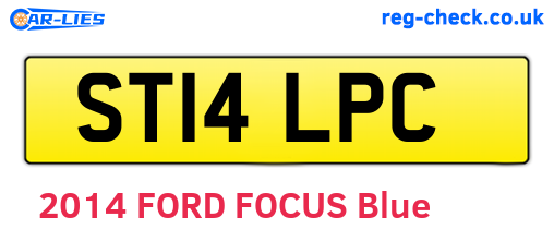 ST14LPC are the vehicle registration plates.