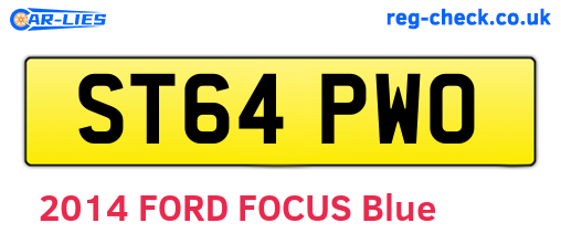 ST64PWO are the vehicle registration plates.