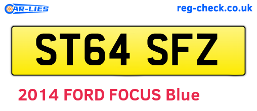 ST64SFZ are the vehicle registration plates.