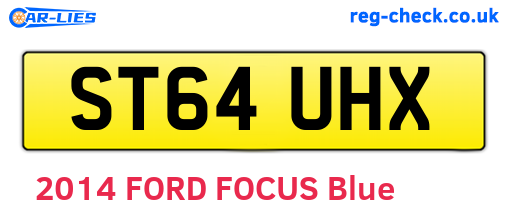 ST64UHX are the vehicle registration plates.