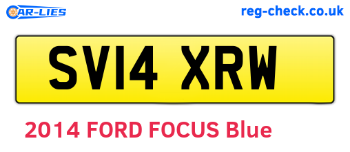 SV14XRW are the vehicle registration plates.