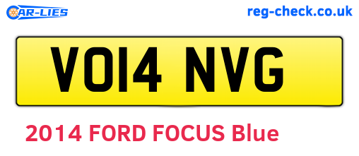 VO14NVG are the vehicle registration plates.