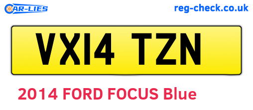 VX14TZN are the vehicle registration plates.