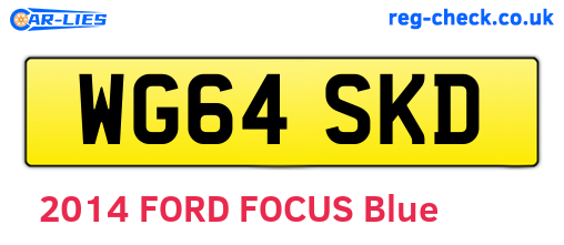 WG64SKD are the vehicle registration plates.