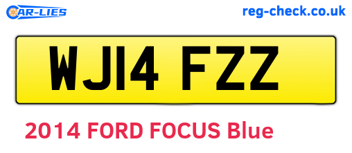 WJ14FZZ are the vehicle registration plates.