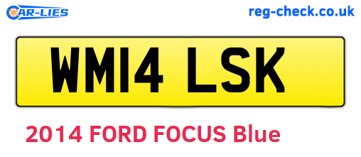 WM14LSK are the vehicle registration plates.