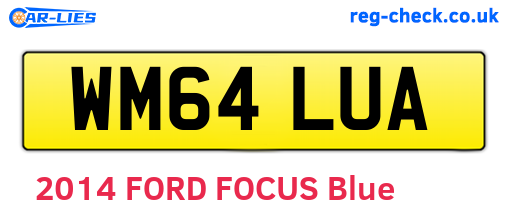 WM64LUA are the vehicle registration plates.