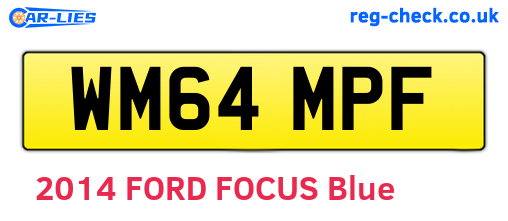 WM64MPF are the vehicle registration plates.