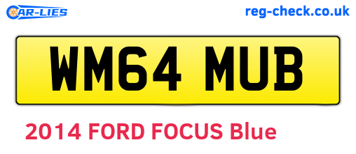 WM64MUB are the vehicle registration plates.