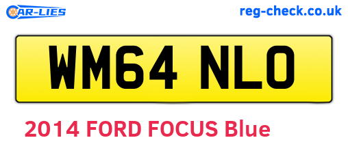 WM64NLO are the vehicle registration plates.