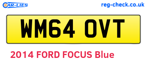WM64OVT are the vehicle registration plates.