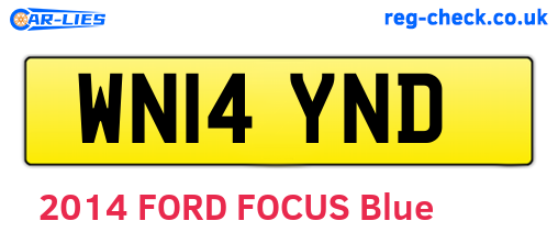 WN14YND are the vehicle registration plates.