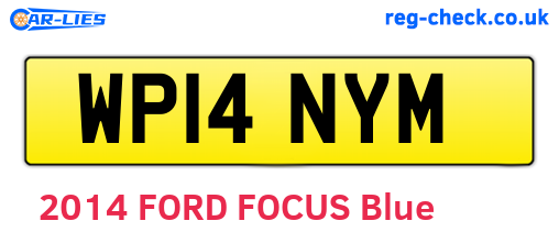 WP14NYM are the vehicle registration plates.