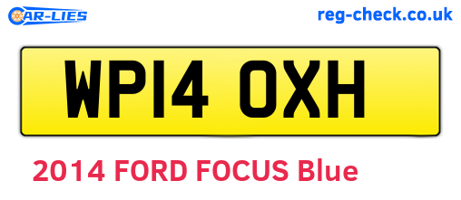 WP14OXH are the vehicle registration plates.