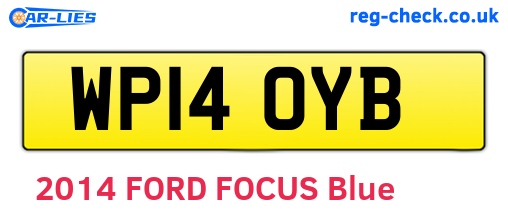 WP14OYB are the vehicle registration plates.