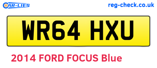 WR64HXU are the vehicle registration plates.