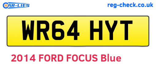 WR64HYT are the vehicle registration plates.