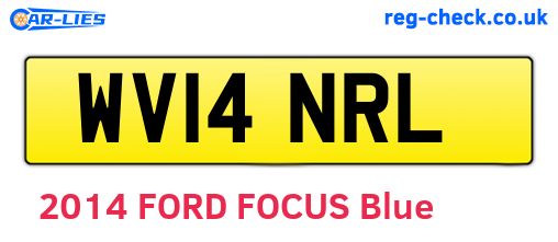 WV14NRL are the vehicle registration plates.