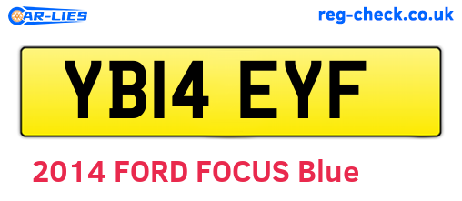 YB14EYF are the vehicle registration plates.