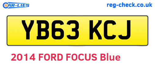YB63KCJ are the vehicle registration plates.