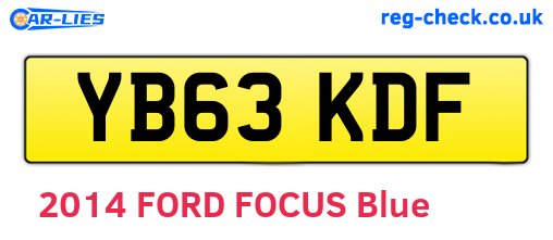 YB63KDF are the vehicle registration plates.