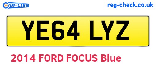 YE64LYZ are the vehicle registration plates.