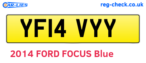 YF14VYY are the vehicle registration plates.